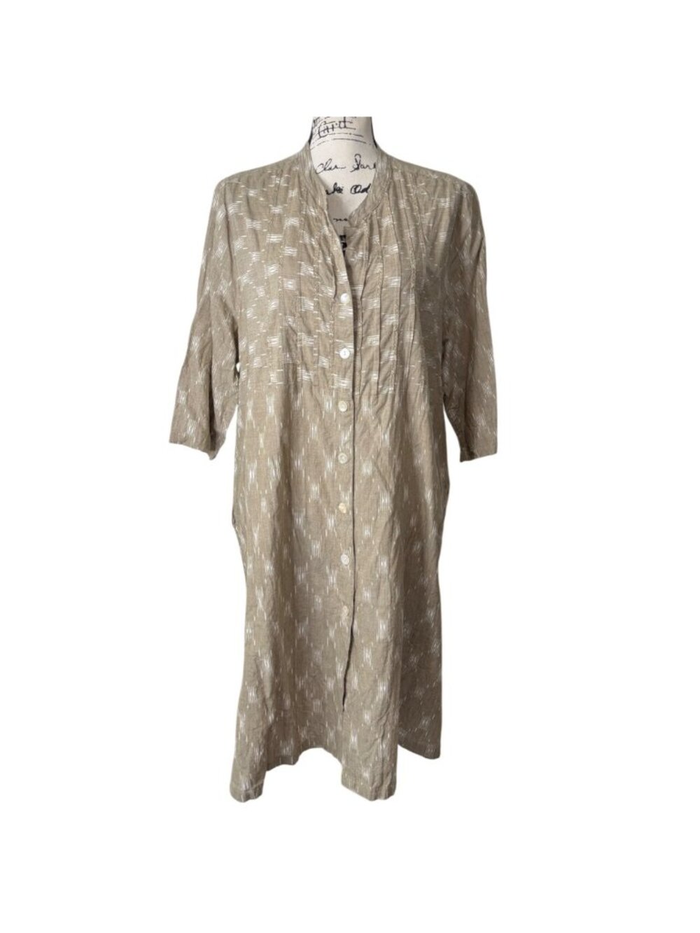 Marketplace Handwork India Set Of 2 Dresses Women 1W / US 18 Button-Up Pink Tan - Picture 2 of 13